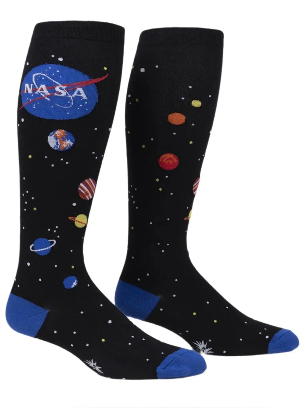 NWT Sock It To Mr STRETCH-IT™ “Solar System Socks” Size 5-10 - Up To Wide Calf